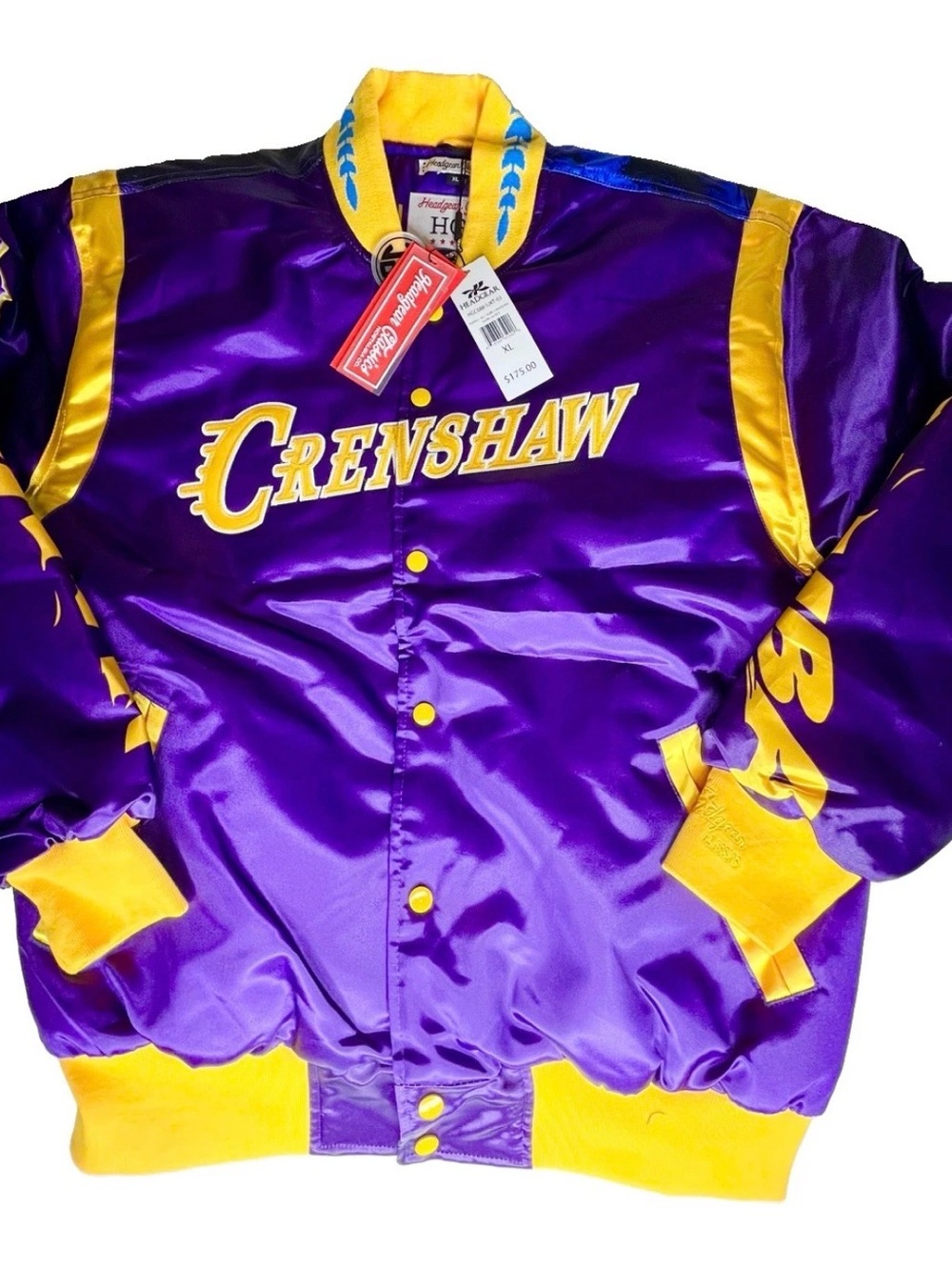 Headgear Classics Kobe Bryant Crenshaw Mamba Mentality Satin Jacket Size XL NWT